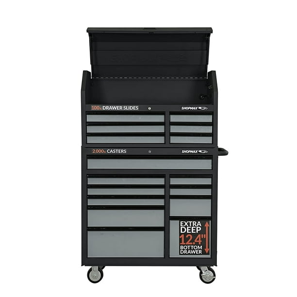 SHOPMAX 41″ 16Drawer Tool Chest and Rolling Combo