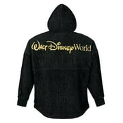 Walt Disney World 50th Anniversary Corduroy Luxe Hoodie Spirit Jersey Black Size Large NWT