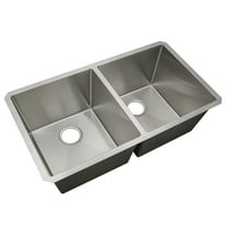 Design House Rectangular Double Bowl 32x18x10-inch 18-Gauge Undermount Kitchen Sink, Stainless Steel