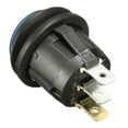 Blue Waterproof On/Off Round Rocker Switch SPST LED Illuminated 12V DC ...