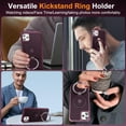 thumbnail image 5 of for iPhone 11 Pro Max Case with Invisible  Ring Stand Translucent iPhone 11 Pro Max Phone Case 6.5" [Compatible with MagSafe][Great Grip Feeling], Wine Red, 5 of 7