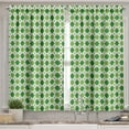 thumbnail image 2 of Ambesonne Irish Valance & Curtain, Classical Argyle Pattern, 55"x30", Green Pale Green White, 2 of 6