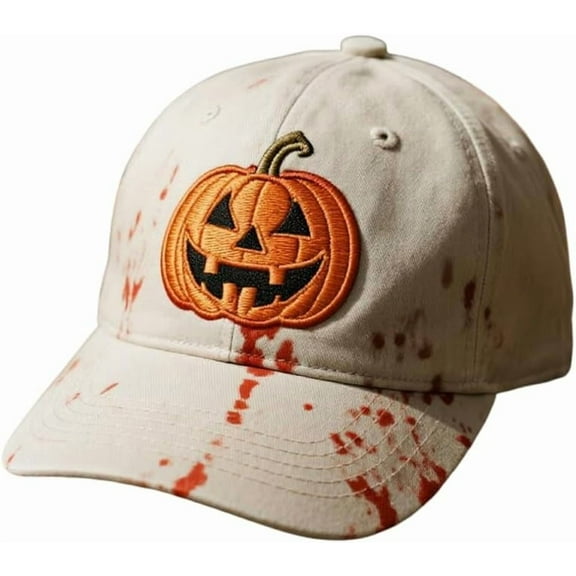 Unisex Autumn Style Print Hat Halloween Pumpkin Face Baseball Hat