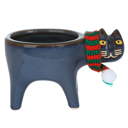 

Dyfzdhu Drainable Succulent Flowerpot Cat Ceramic Garden Flowerpot Cactus Flowerpot