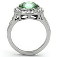 thumbnail image 3 of Luxe Jewelry Designs Women's Stainless Steel Engagement Ring with Emerald Crystal - Size 7, 3 of 4