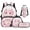 Axolotl Flower, variant on Panda Cherry Blossom School Backpack Set 4Pcs with Portable Lunch Bag Multifunctional Pencil Case Water Bottle Bag Carrier Suitable for Elementary Middle School