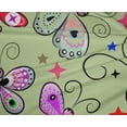 thumbnail image 5 of oneOone Polyester Spandex Light Green Fabric Butterflies Craft Projects Decor Fabric Printed By The Yard 56 Inch Wide-J2, 5 of 5