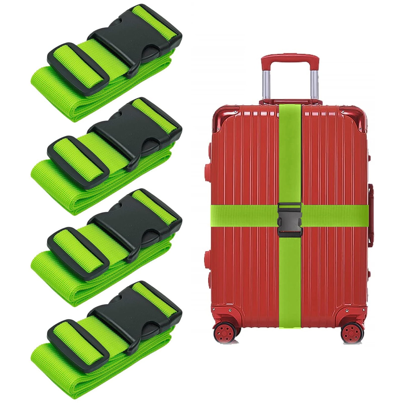 Adjustable Luggage Straps Tearresistant Suitcase Strap Cross Safety