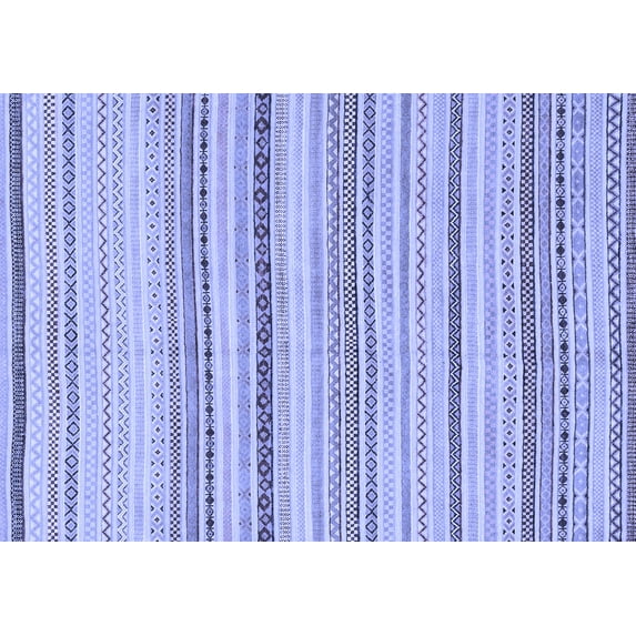 Ahgly Company Machine Washable Indoor Rectangle Solid Blue Modern Area Rugs, 2' x 3'