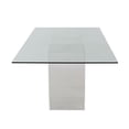 thumbnail image 5 of Milan Valor 84" Rectangular Glass 5 PC Dining Set w/Gray Handle Back Chairs, 5 of 10