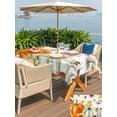 thumbnail image 4 of Outdoor Tablecloth with Umbrella Hole and Zipper, Orange Pumpkins Fall Rectangle Table Cloth 52x70 Inch Waterproof Tablecloth, Sunflower Leaves Picnic Table Cover for Patio Camping, 4 of 7