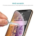 thumbnail image 6 of iPhone XS/X - Anti-Glare Screen Protector w Charger Cord 10ft USB Cable - Tempered Glass Matte 3D Curved Edge Anti-Fingerprint Case Friendly, Power Wire Long Sync Fast Charge Data, 6 of 11