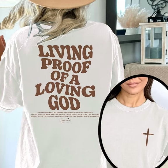 White Fashion Cross Faith Quote Graphic Tees Print Tshirt Womans S-5XL Shirts Trendy Tops