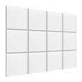 thumbnail image 1 of 12 paneles acústicos insonorizados para pared, diseño cuadrado autoadhesivo único. blanco pegajoso, 1 of 9