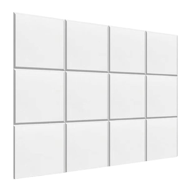 12 paneles acústicos insonorizados para pared, decoración de pared, decorativos y únicos. blanco pegajoso