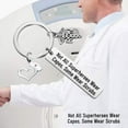 thumbnail image 4 of Funny Nurse RN Gift Nurse Appreciation Keychain Nurses Day Gift Doctor Nursing Jewelry Not All Superheroes Wear Capes Some Wear Scrubs Nurse Life Keychain, 4 of 7