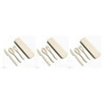 thumbnail image 4 of jesticaly Tableware Set Portable Washable Solid Color Children Flatware Kit Home Preschool Camping Holiday Cutlery Beige 3Set, 4 of 6