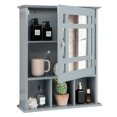 thumbnail image 2 of Yardi Yard Wall Mounted and Mirrored Bathroom Cabinet-Gray, Over the Toilet Storage Cabinet for Bathroom Laundry Room Kitchen, 2 of 8