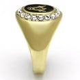 thumbnail image 4 of IP Gold(Ion Plating) Stainless Steel Ring with Top Grade Crystal in Clear for Women Masonic Theme Clear Stone Color Style TK766 Size 8, 4 of 4