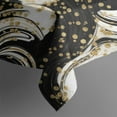 thumbnail image 4 of Black Marble Gold Dot Pattern Rectangle Tablecloth 60"x120",Waterproof Polyester Rectangle Table Cloth, Wipeable Spillproof Polyester Tablecloth for Dining, Camping, Indoor and Outdoor, 4 of 6