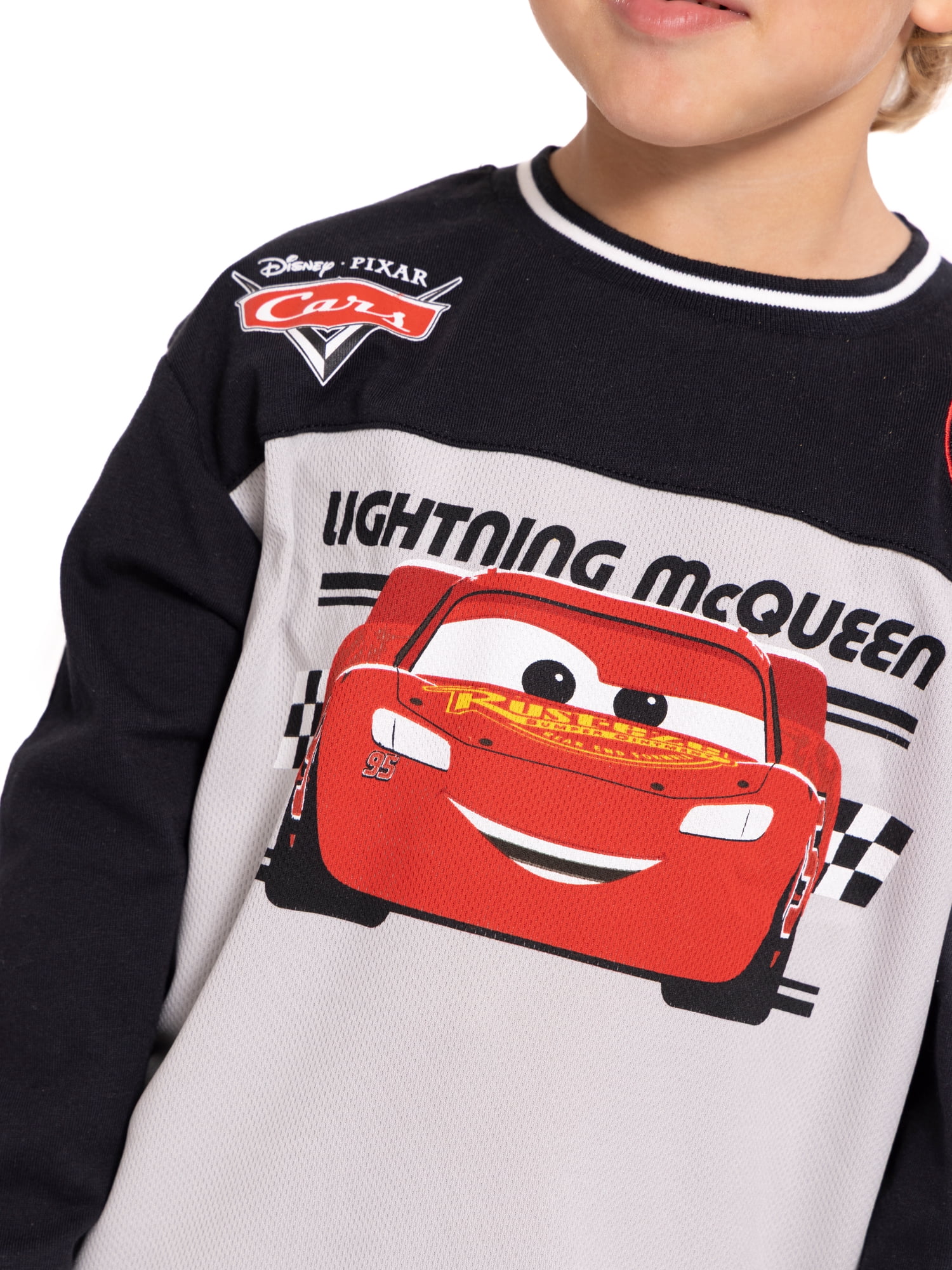 Disney Pixar Cars Toddler Boys Graphic Crewneck Pullover with Long Sleeves, Sizes 12M-5T