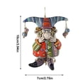 thumbnail image 5 of Tree pendant Colorful Jester Bell Ornaments Mini Clown Model Clown Wind Chime Resin Hand-Painted Clown Bell Decoration, 5 of 6