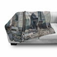 thumbnail image 3 of Urban Soft Flannel Fleece Blanket, London England Skyline Buildings and Skyscrapers and Cloudy Sky Modern Capital City, Cozy Plush for Indoor and Outdoor Use, 70" x 90", Multicolor, by Ambesonne, 3 of 6