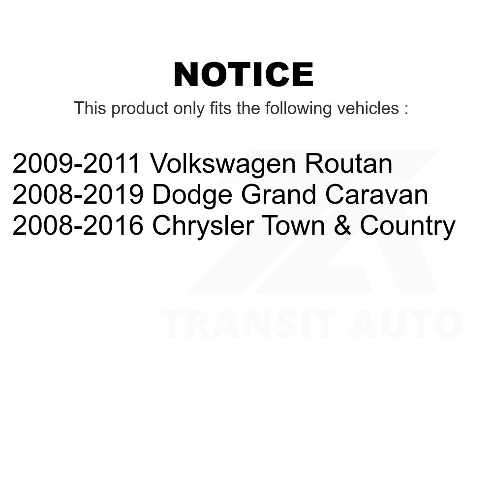 Front Lower Rearward Suspension Control Arm Bushing Pair For Dodge Grand Caravan Chrysler Town & Country Volkswagen Routan KTR-102234 - image 2 of 2