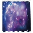 thumbnail image 3 of Ambesonne Constellation Shower Curtain, Purple Nebula, 69"Wx70"L, Purple Aqua Dark Blue, 3 of 3