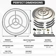 thumbnail image 2 of Dreffco Stainless Steel Fire Pit Burner Pan & Ring Pro Kit for Natural Gas, 36-Inch Pan, 30-Inch Ring, 200,000 BTU Max, 2 of 10