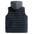 thumbnail image 7 of Dagegui Mens Lightweight Hooded Vest Quilted Sleeveless Jackets Full Zip Up Outerwear Fall Winter Outdoor Athletic Jacket with Pockets Gray L, 7 of 7