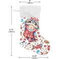 thumbnail image 2 of Coolnut 17.7 Inch Christmas Stockings, 2 PCS Chinese Cartoon Pattern Presonalized Large Stocking Sock for Family Holiday Xmas Party Decorations, 2 of 7
