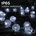 thumbnail image 3 of 2 Pcs 50 LED 32FT Crystal Globe Solar String Lights Outdoor Waterproof Solar Lights with 8 Lighting Modes for Garden Yard, 3 of 9