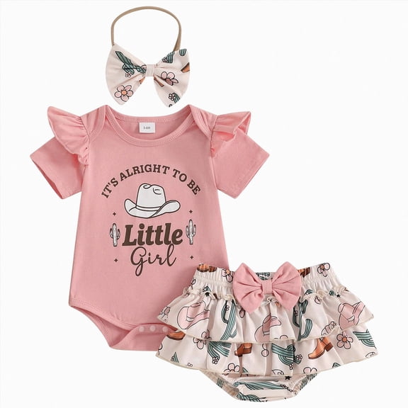 CAUYDY Preemie Girl Photoshoot Outfits Toddler Girls Short Sleeve Romper Set Newborn Fall Winter Clothing Infant Bodysuit 3M 6M 9M 12M 18M 24M Sizes 6-12 Months,Pink