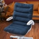thumbnail image 4 of Cojín para silla (1 unidad), cojín de asiento de 45 x 85 cm, almohadillas para sillas de comedor y oficina de poliéster con cintas para un soporte cómodo y decoración del hogar (azul)., 4 of 9