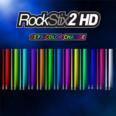 Two Light Drum - Pair Of ROCKSTIX 2 HD, Light Up 13 Amazing Bright LED Changing Color Drum Sticks,New!