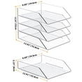 thumbnail image 2 of Organizador de papel YKLSLH, bandeja simple para cartas de 4 niveles, acrílico transparente, 2 of 8