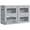 #4:Light Gray, variant on 4 Pack White Closet Storage Bins Front Opening Storage Bin Collapsible Fabric Organizer with Clear Window Dual Handles Closet Clothes Blanket Book Storage Box for Home DIMJ