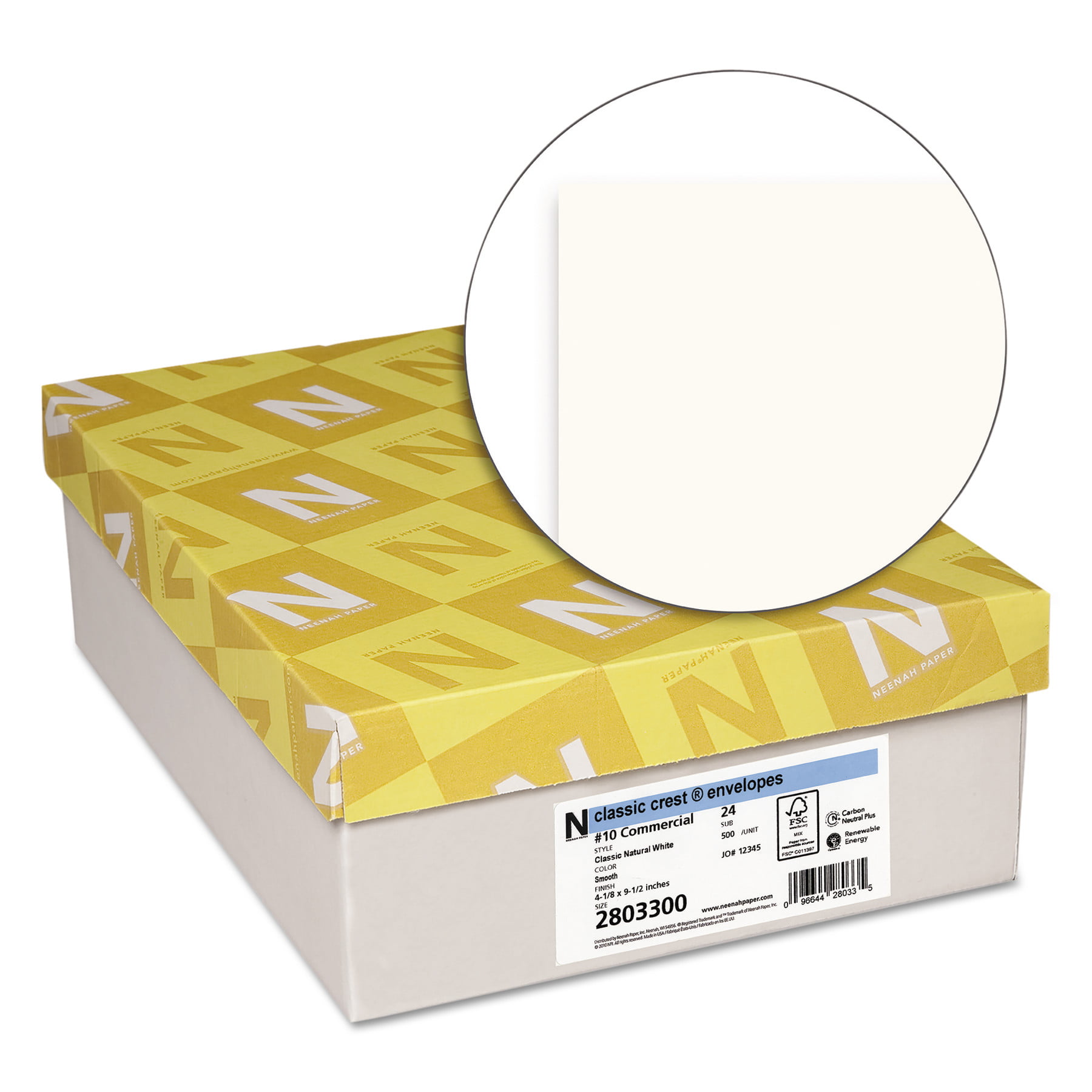 Classic Crest Natural White - 24lb Statements Letters 4260-24NW-50 50 Qty. Letterhead Invoices 4 1/8 x 9 1/2 #10 Regular Envelopes | Perfect for Checks 