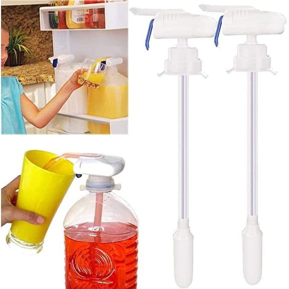 TRIANU Electric Tap, Milk Dispenser for Fridge Gallon, Automatic Drink Dispenser, One-Handed Operation, Hands-Free, Can Prevent Milk and Beer from Overflowing for Outdoor Home Kitchen, 2 Pack