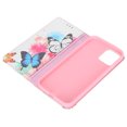 thumbnail image 1 of Funda Para Teléfono Tipo Billetera, Funda Protectora Para Teléfono Móvil De Cuero PU Con Tarjetero Con Botón Magnético Para 12 Pro ANGGREK Dos Mariposas con Botón Magnético, 1 of 8
