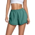 thumbnail image 3 of Casual Athletic Shorts with Built In Liner High Waist Loose Fit Yoga Running Workout Comfortable Breathable Summer Shorts Beach Pants for Juniors Womens Pants for Work Business Casual Loose, 3 of 6
