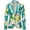 Green, variant on IROINNID Men's Long Sleeve V-Neck Blazer Notch Lapel Short Jacket Stripes Casual Hawaiian Holiday Style Beautiful Flower Series Features Broken Flower Single Button Suit