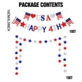 thumbnail image 2 of Tumao 4th of July Garland Patriotic Hanging Banner Patriotic Decorations American Flag Party Decor for Independence Day Memorial Day and Veterans Day Decorations, 2 of 5