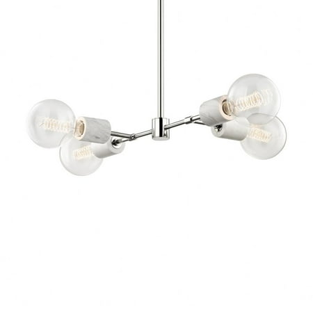 

-Four Light Pendant in Style-24.5 inches Wide By 9 inches High-Polished Nickel Finish Bailey Street Home 735-Bel-2692855