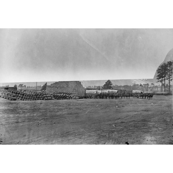 Civil War: Cedar Level. /Ncommissary Depot At Cedar Level, Virginia. Photograph, 1864. Poster Print by  (18 x 24)