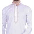 thumbnail image 4 of Maple Clothing Men's Cotton Indian Kurta Pajama Set Party Wear (Off-White, L), 4 of 5