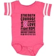 thumbnail image 3 of Inktastic Breast Cancer Awareness Strenght Courage Support Love Boys or Girls Baby Bodysuit, 3 of 5