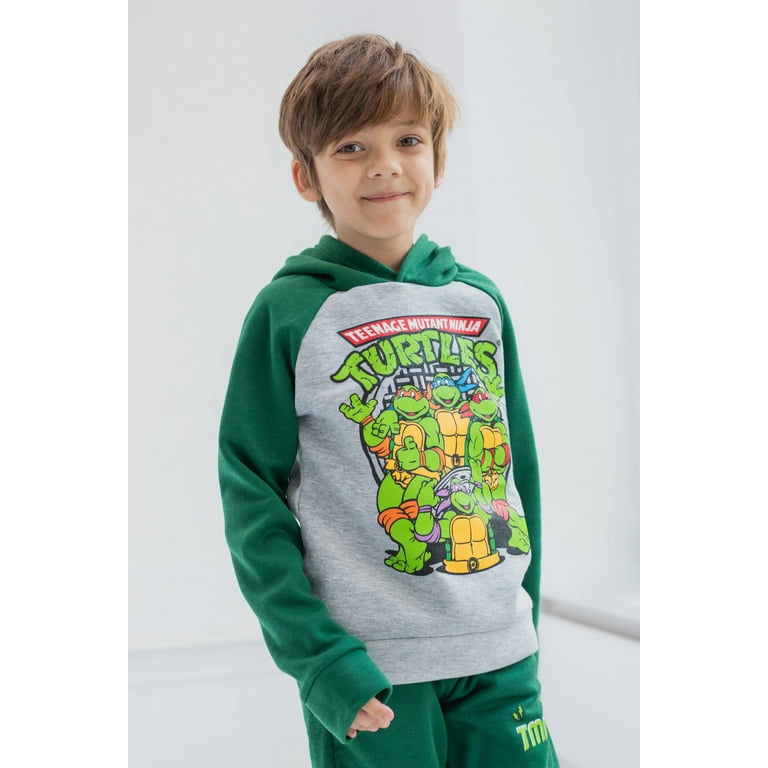 TMNT Green Button-Up Kids Pajama Set