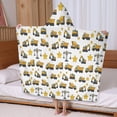 thumbnail image 5 of Cartoon Construction Vehicles Stars White Pattern Hooded Bath Towel，60"x35" for Ages 3 To 12 Kids, Quick Dry Lightweight Soft Microfiber Hood Beach Towel Cover Up for Kids, 5 of 7